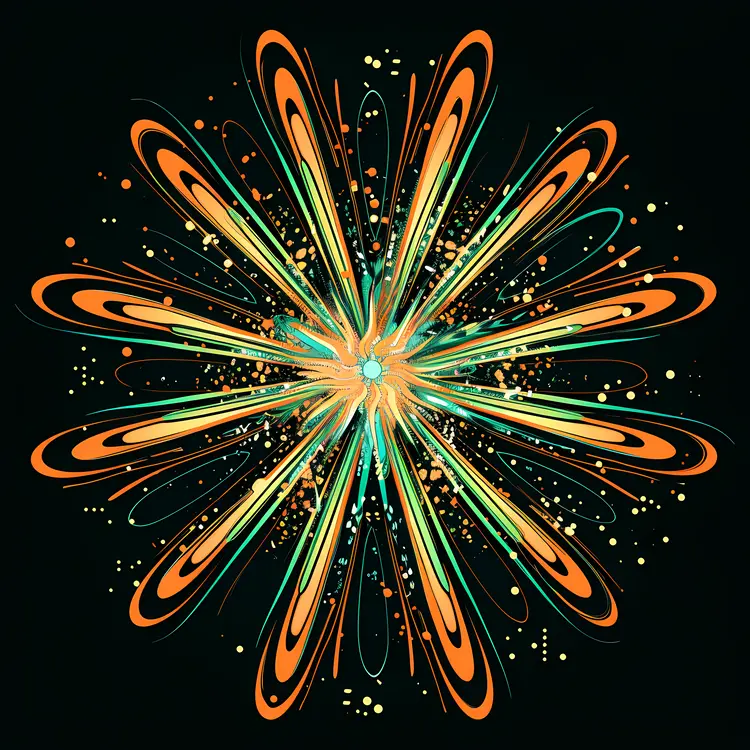 Colorful Abstract Flower