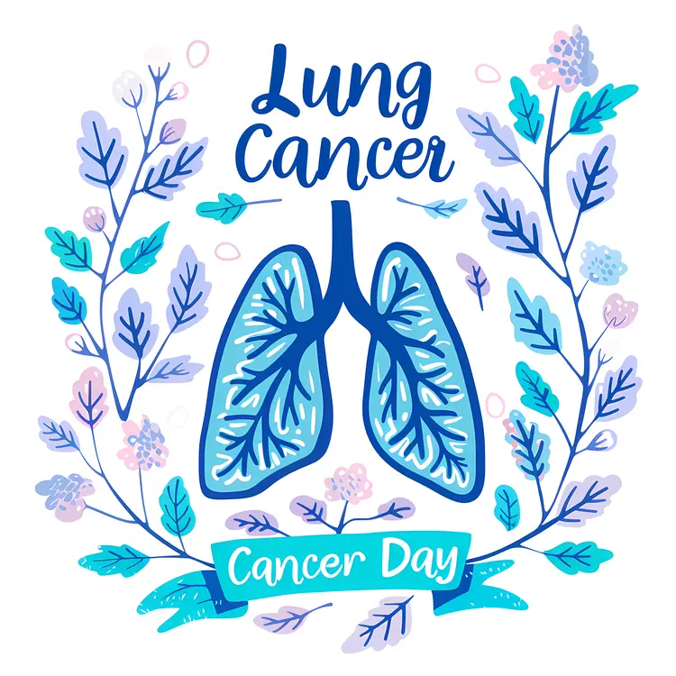 Blue Lungs Illustration for Lung Cancer Day