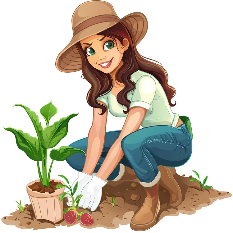 Woman Gardening