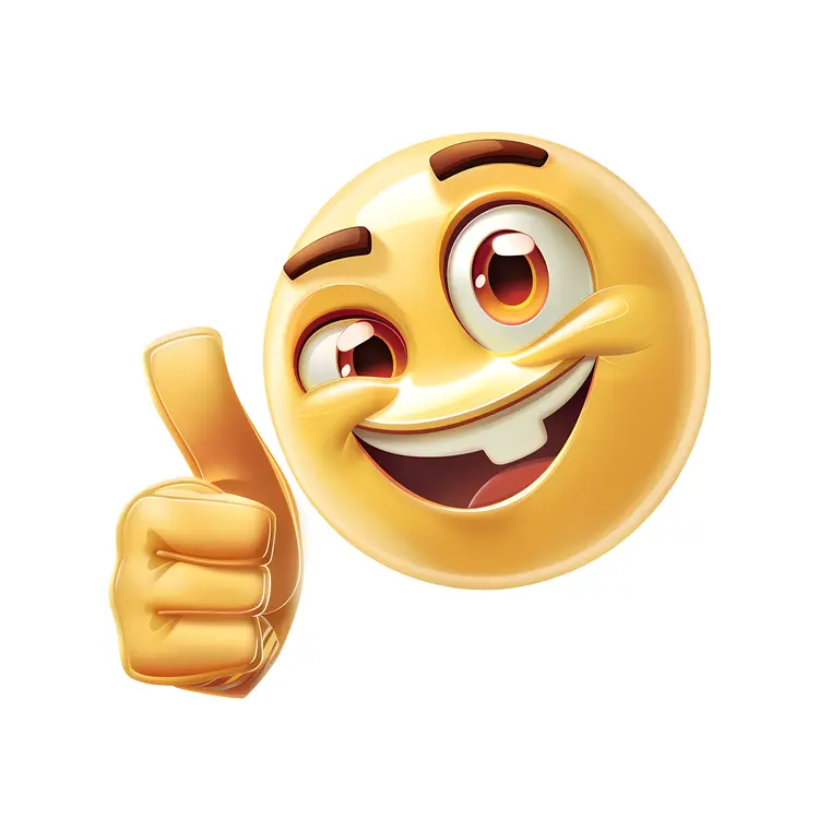 Smiling Thumbs Up Emoji