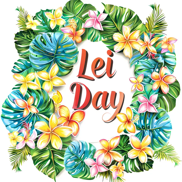 Lei Day Celebration with Floral Wreath