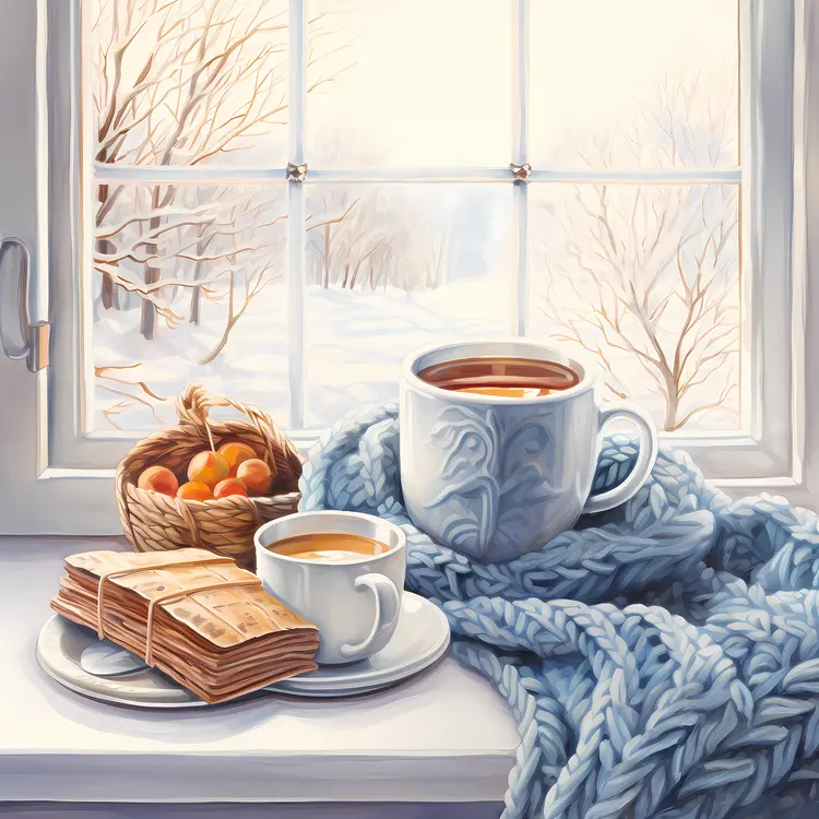 Cozy Winter Mug by the Window