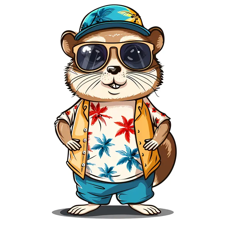 Cool Hamster in Summer Outfit