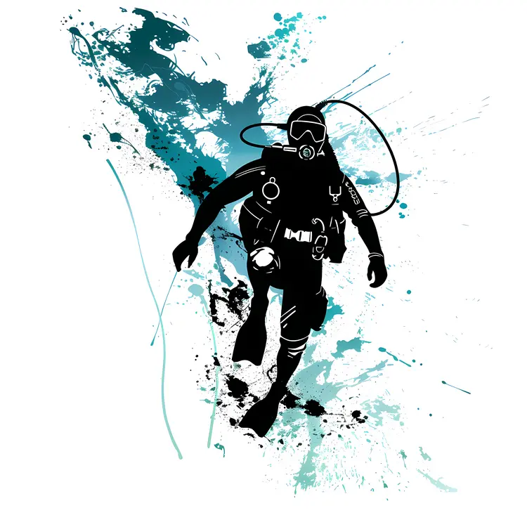 Scuba Diver Exploring Underwater