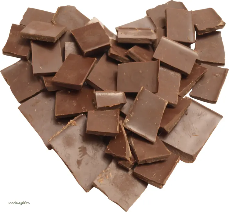 Heart-Shaped Chocolate Pieces
