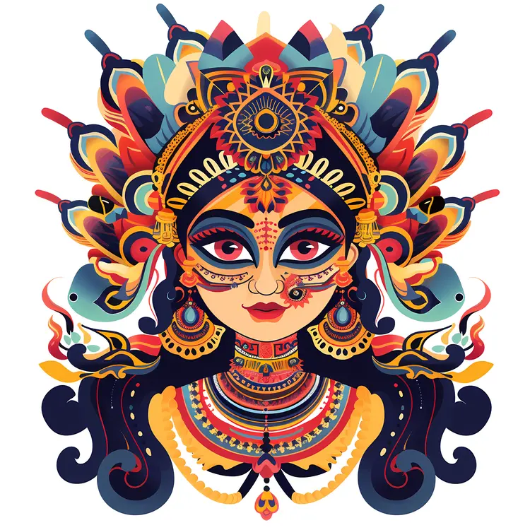 Ornate Goddess Illustration with Rich Colors