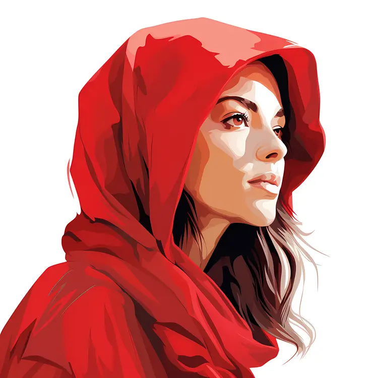Woman in Red Hood