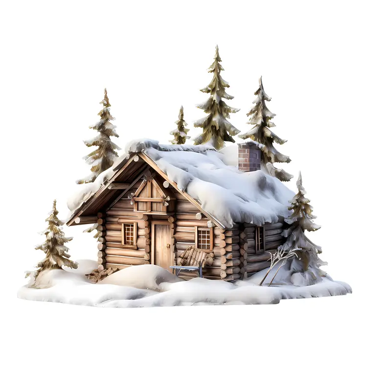 Cozy Snowy Cabin