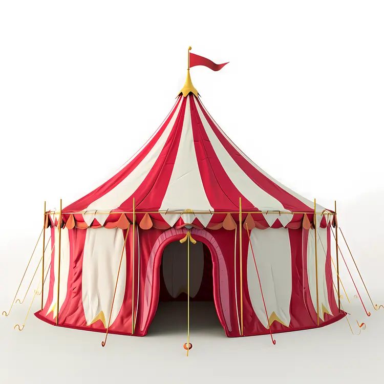 Colorful Striped Circus Tent