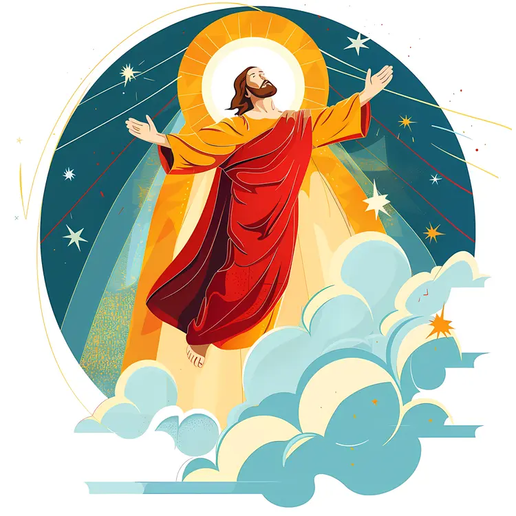 Ascension with Radiant Halo