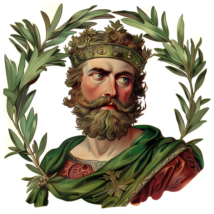 Regal King Portrait Illustration