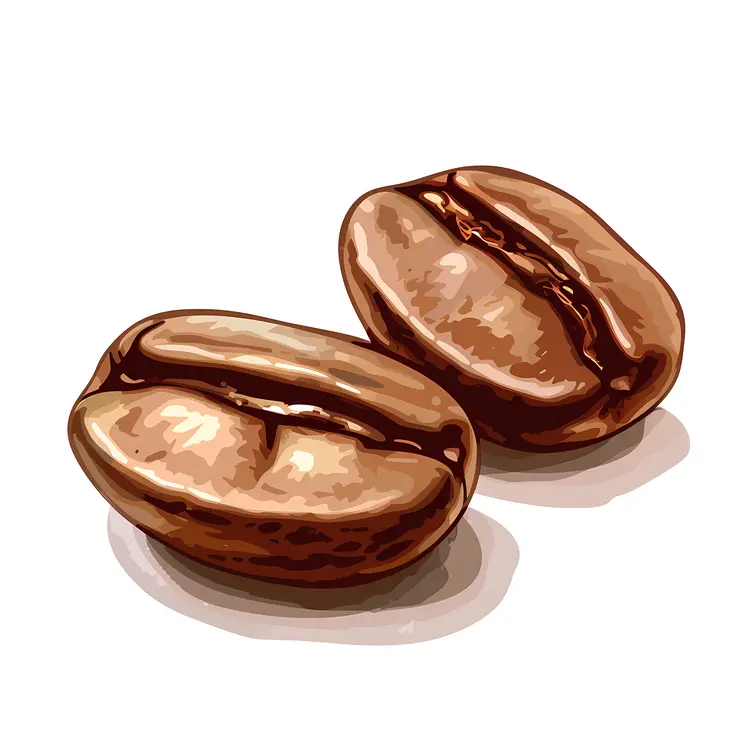 Simple Coffee Beans Drawing