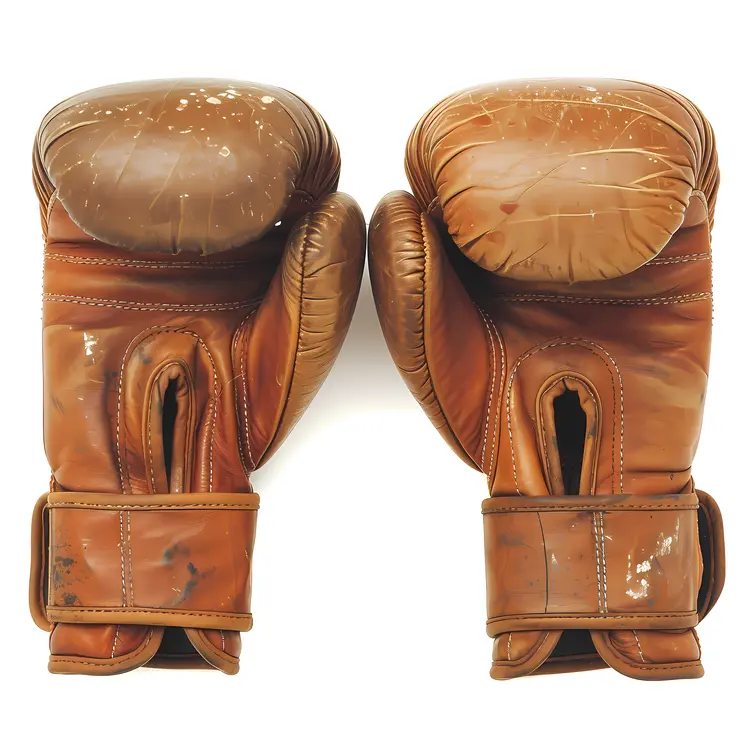 Vintage Brown Boxing Gloves