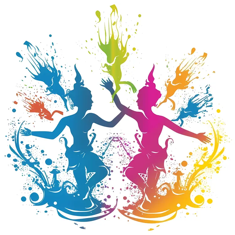 Dancing Figures at Songkran