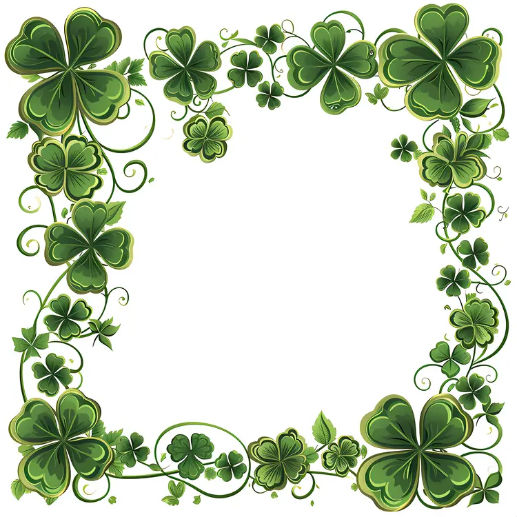 Green Clover Frame for St. Patrick's Day