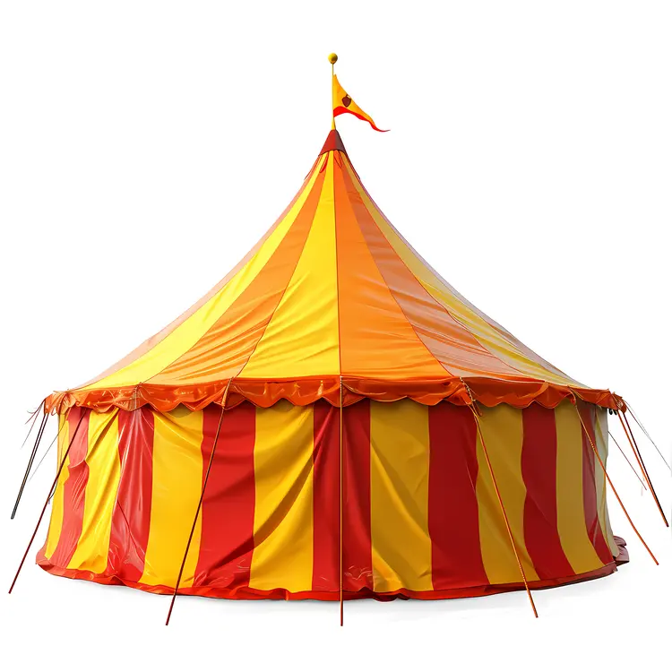 Colorful Striped Circus Tent