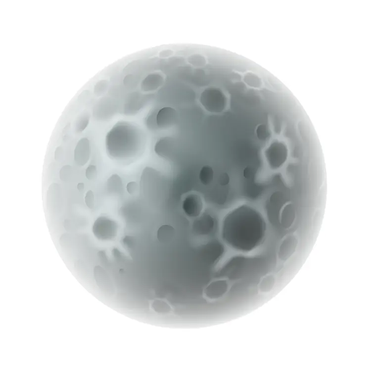 Abstract Moon with Craters