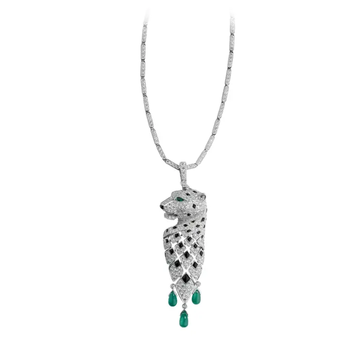 Elegant Panther Pendant Necklace
