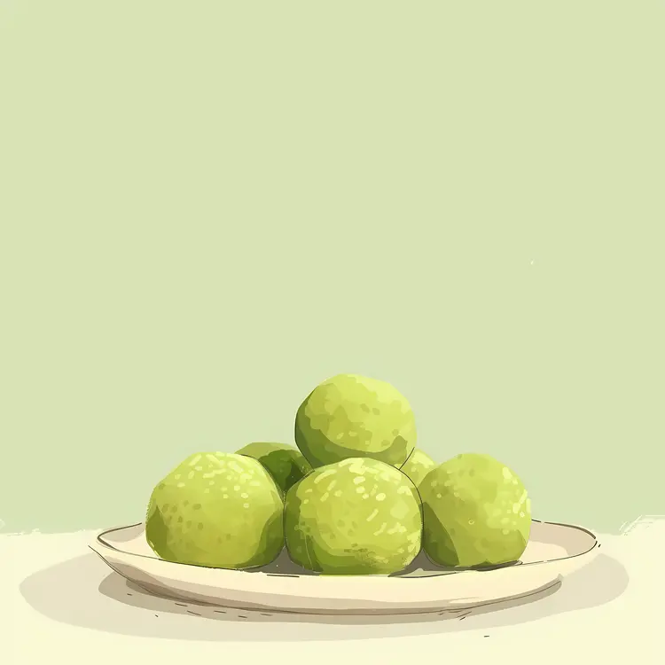Green Balls on a Plate