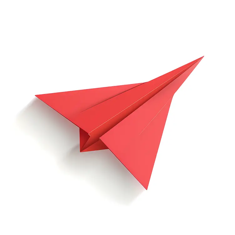 Red Paper Airplane