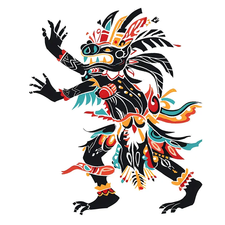 Colorful Tribal Warrior