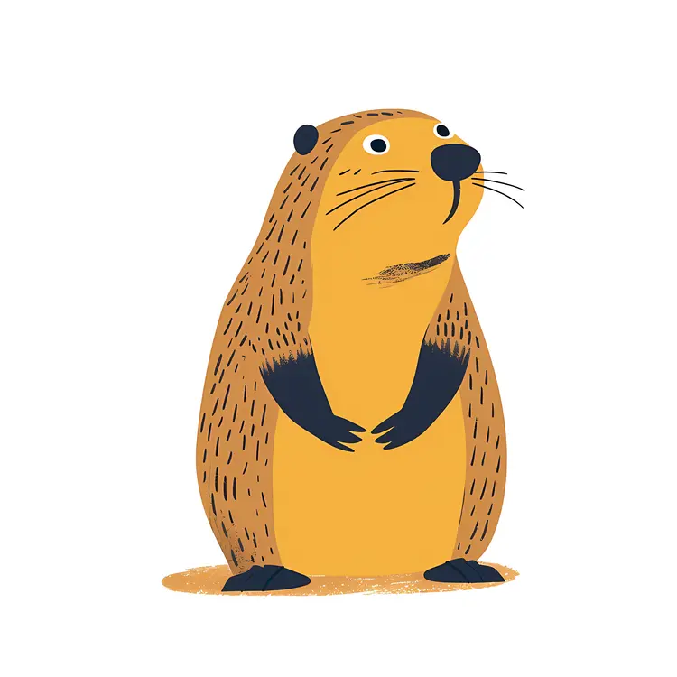 Cartoon Groundhog Standing