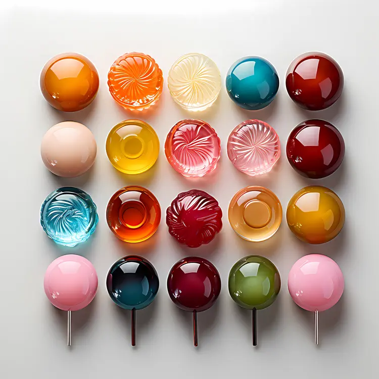 Colorful Lollipops with Unique Patterns and Shapes