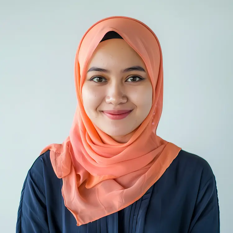 Woman in Orange Hijab