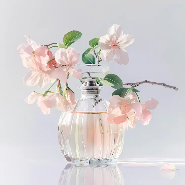 Perfume Bottle with Blossoms