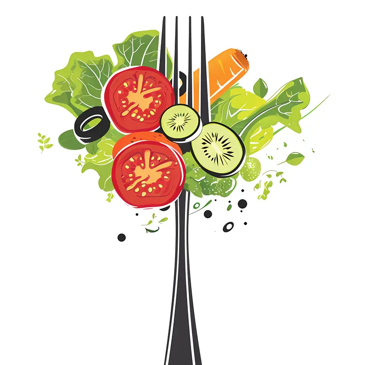 Fork with Mixed Salad