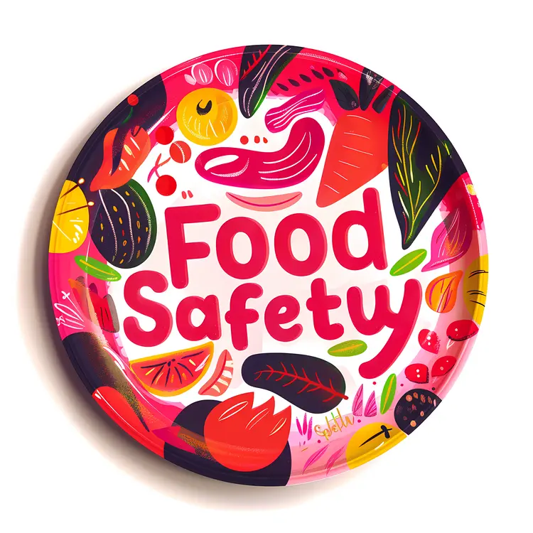 Vibrant Food Safety Sign