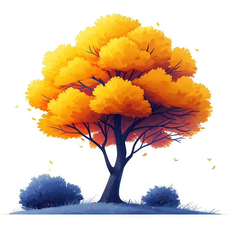 Beautiful Yellow Tree in Autumn