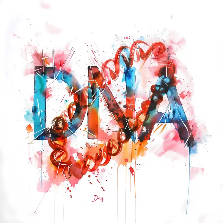 Colorful DNA Day Art