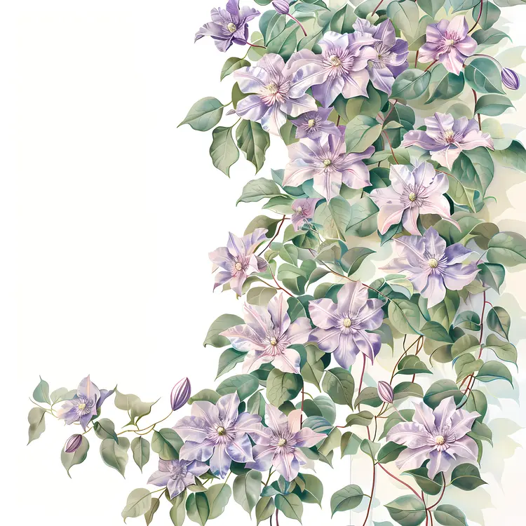 Purple Flowers on Vine