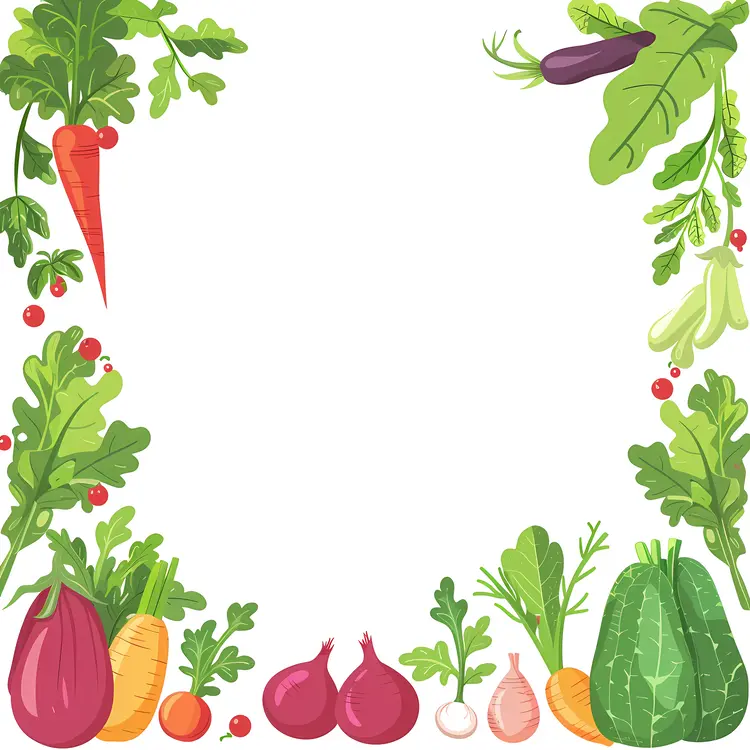 Vegetable Border with Fresh Produce