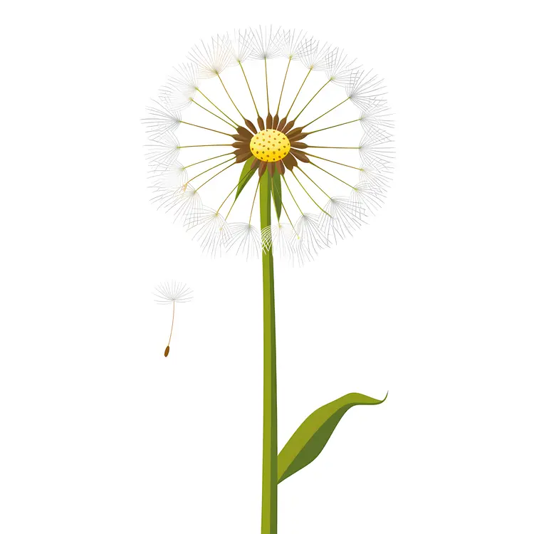 Minimalist Dandelion Illustration