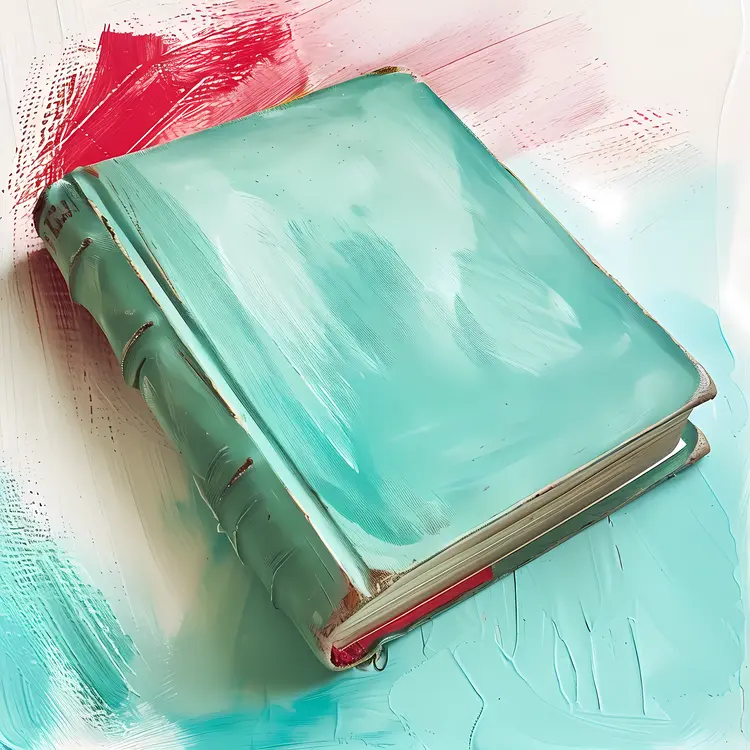 Old Book with Teal Cover