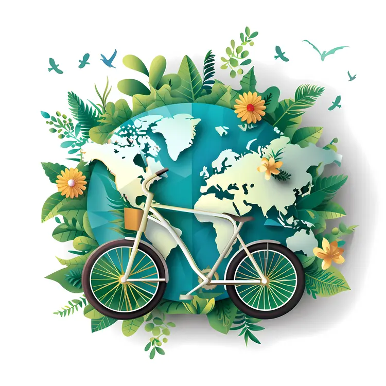 Bicycle with Earth and Nature