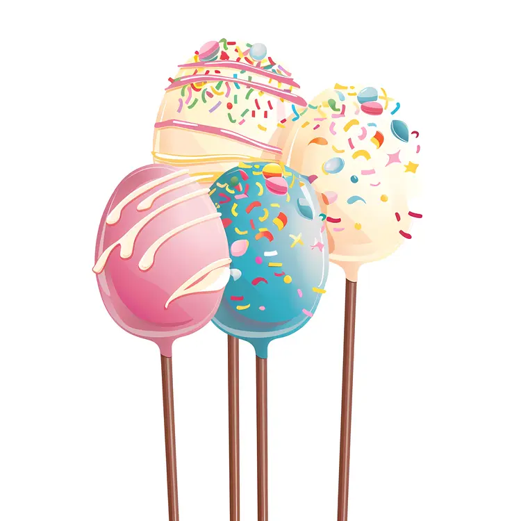 Colorful Easter Egg Pops with Drizzles