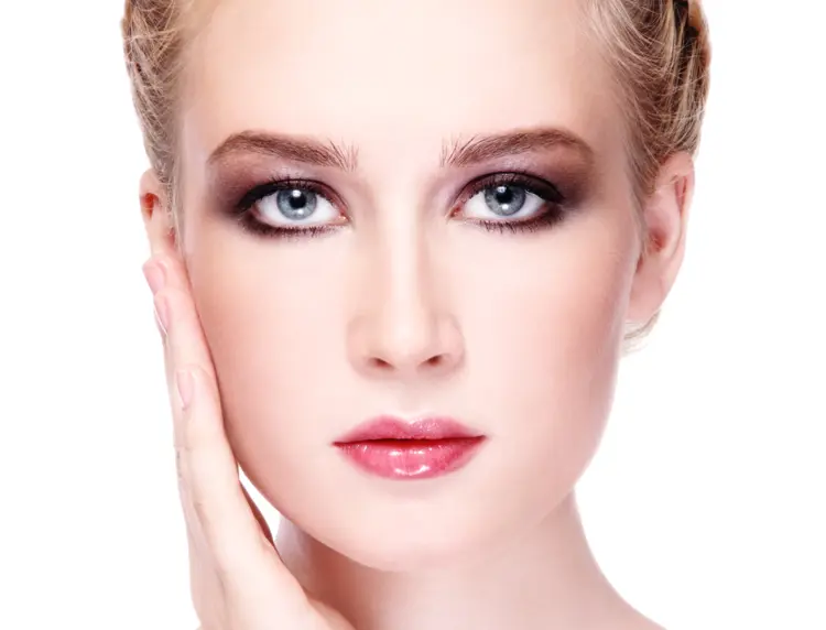 Blonde Woman with Makeup