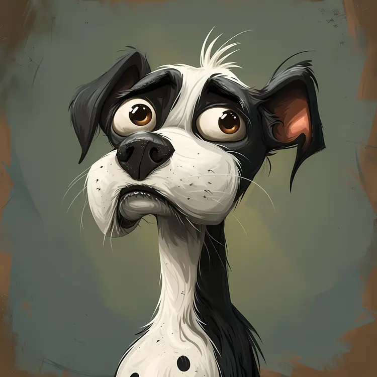 Sad Cartoon Dog