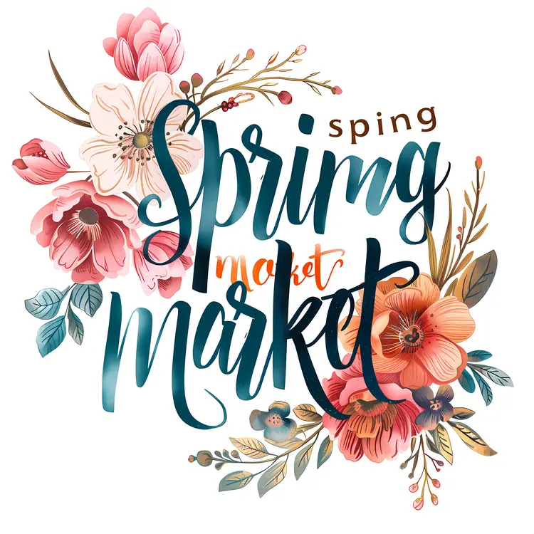 Elegant Spring Market Illustration