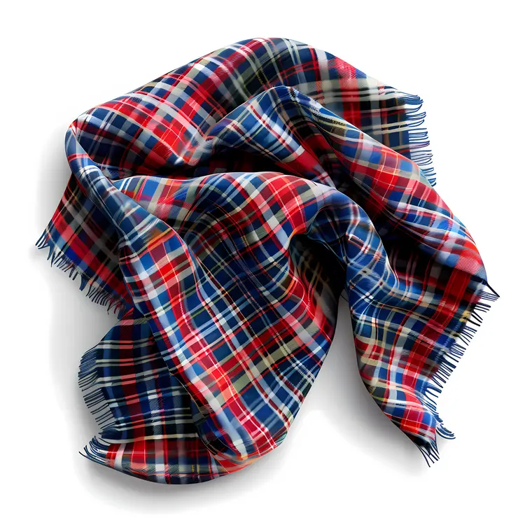 Folded Plaid Scarf