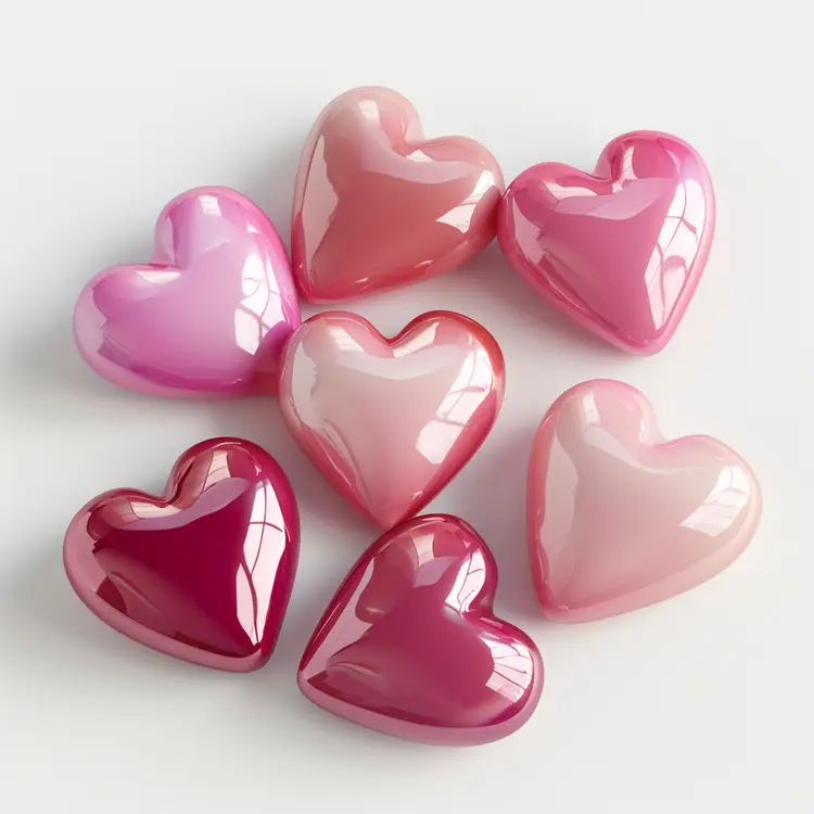 Pink Heart-Shaped Candies