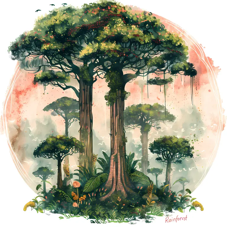 Majestic Rainforest Trees