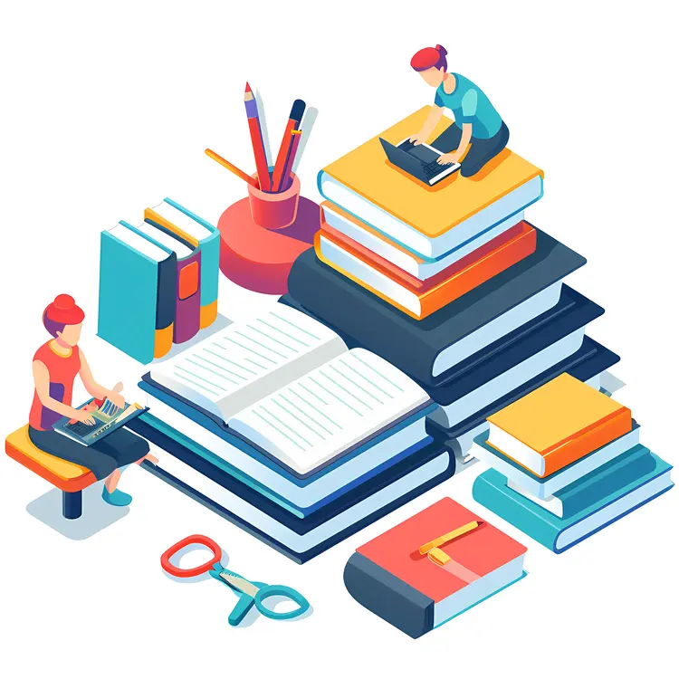 Books and Students Learning Together