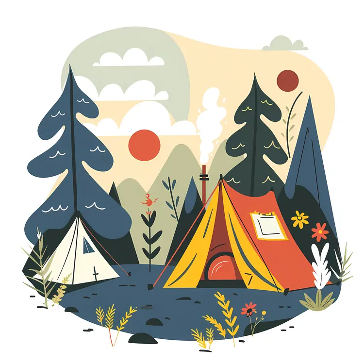 Stylized Camping Scene