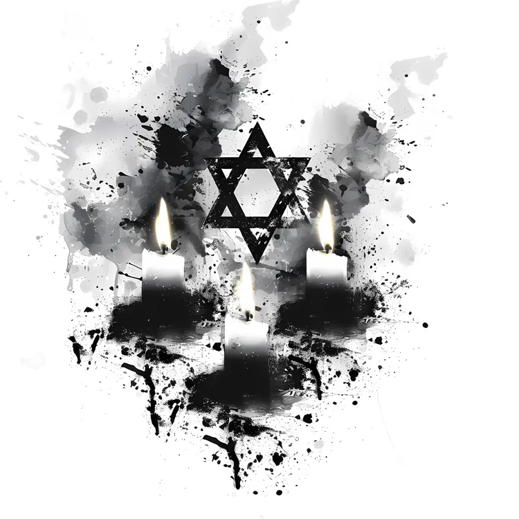 Star of David with Memorial Candles
