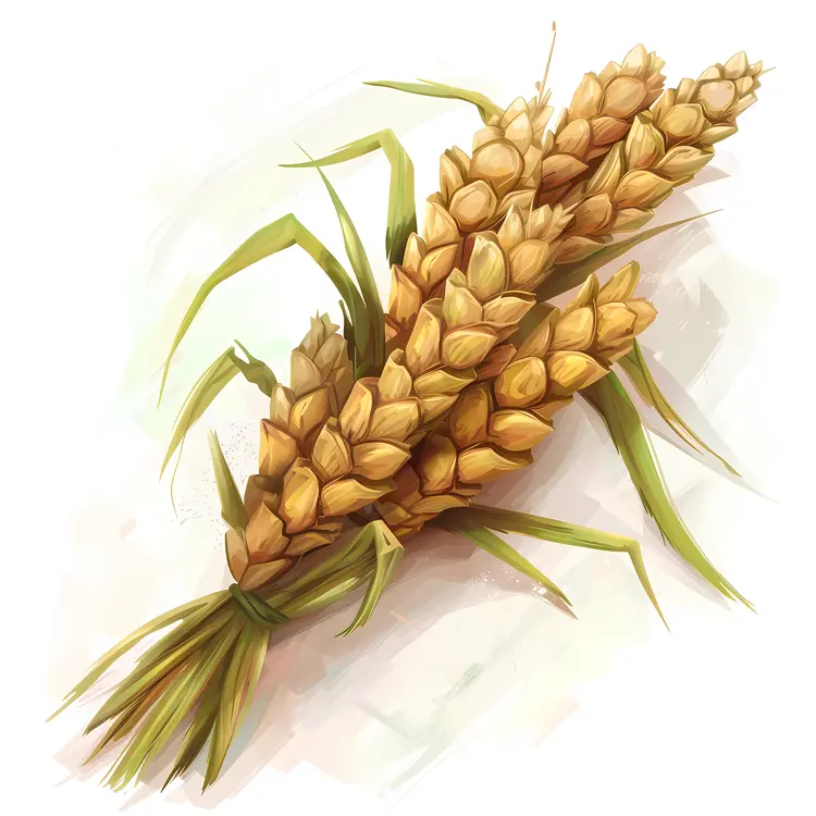 Wheat Harvest Illustration