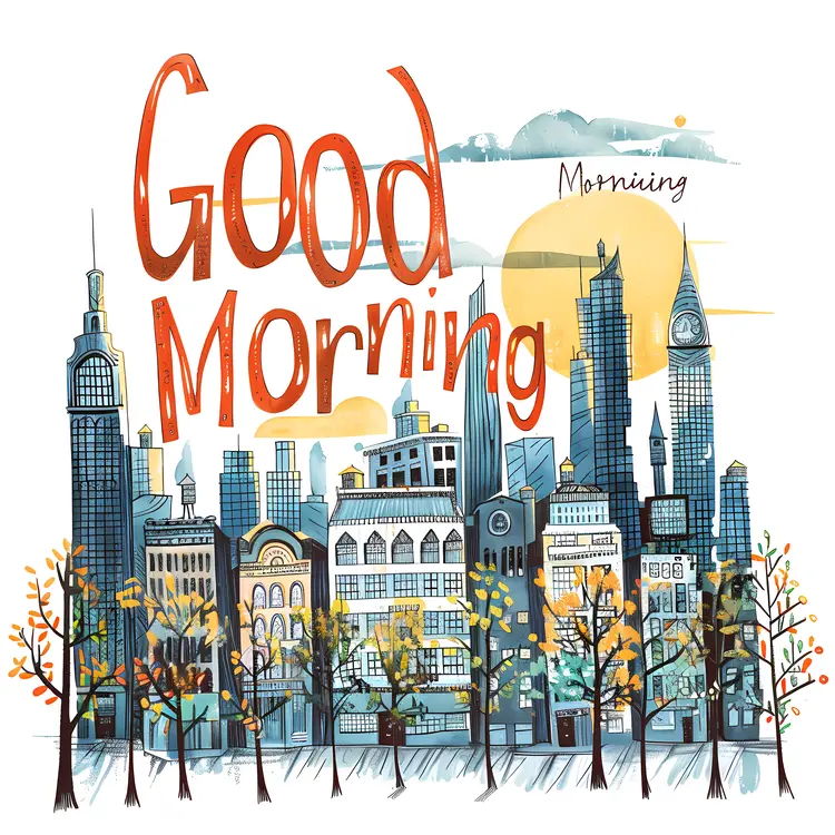 Good Morning Cityscape Illustration